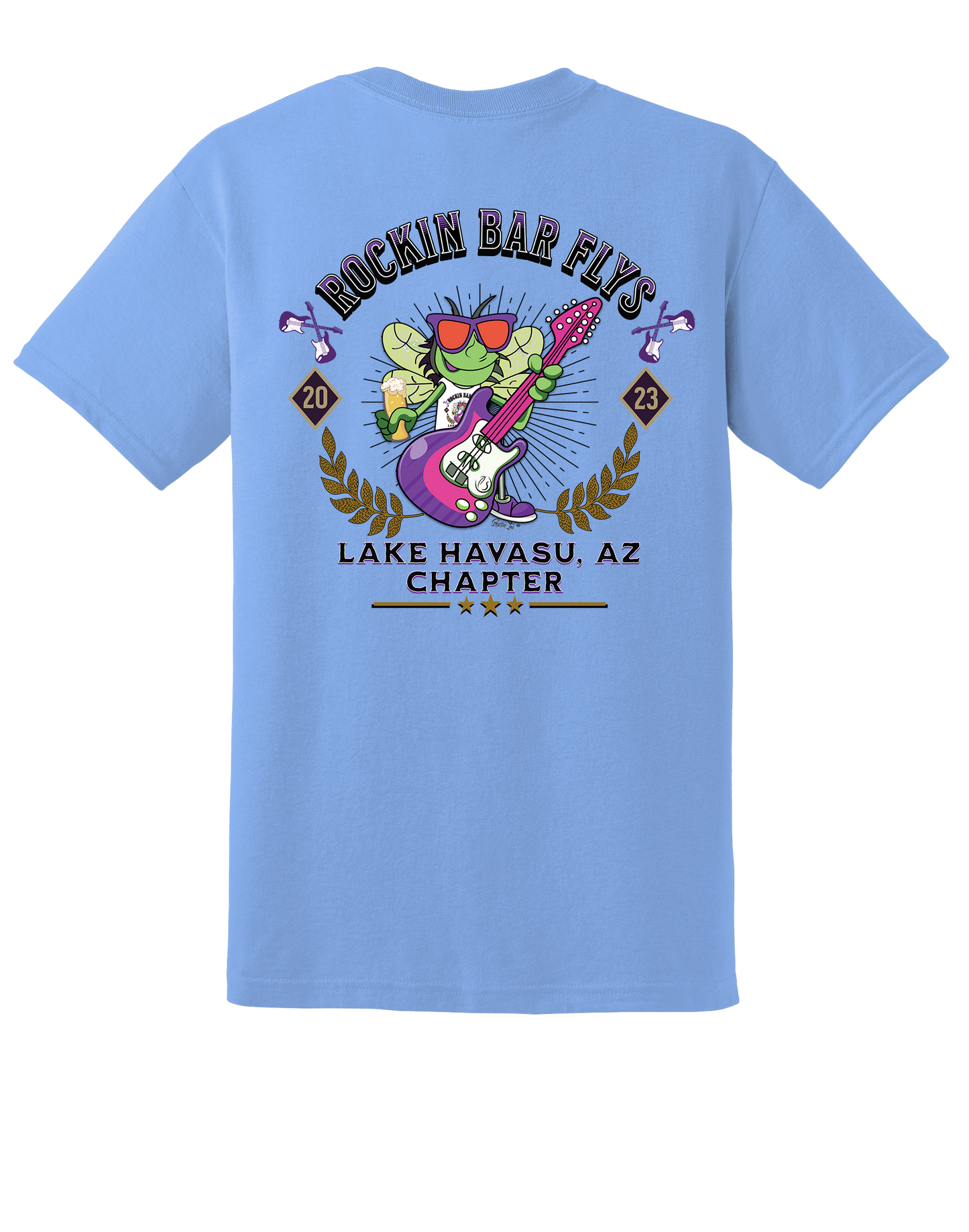 Rockin Bar Flys Unisex Tee - Customizable Chapter - 9 Color Options