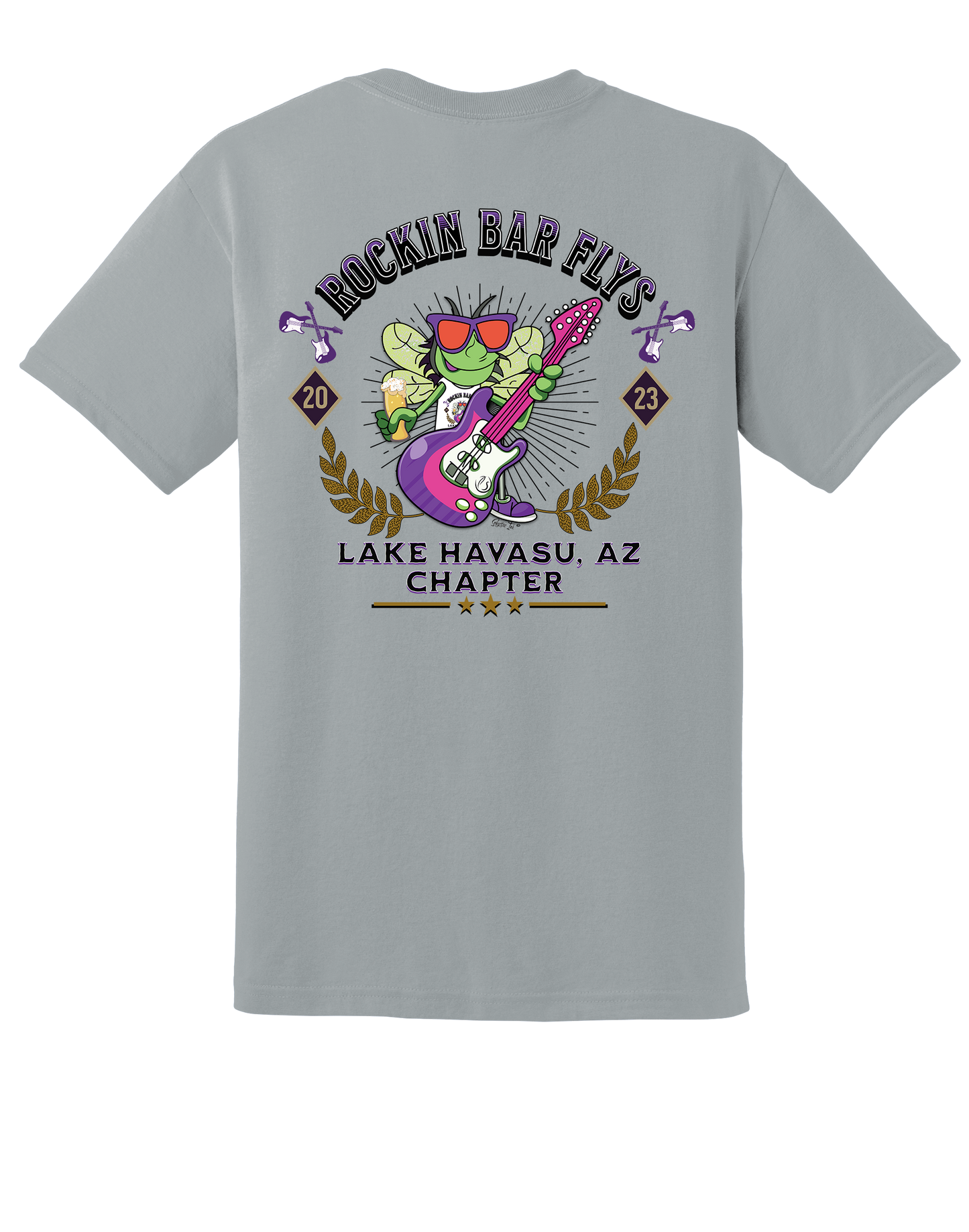 Rockin Bar Flys Unisex Tee - Customizable Chapter - 9 Color Options