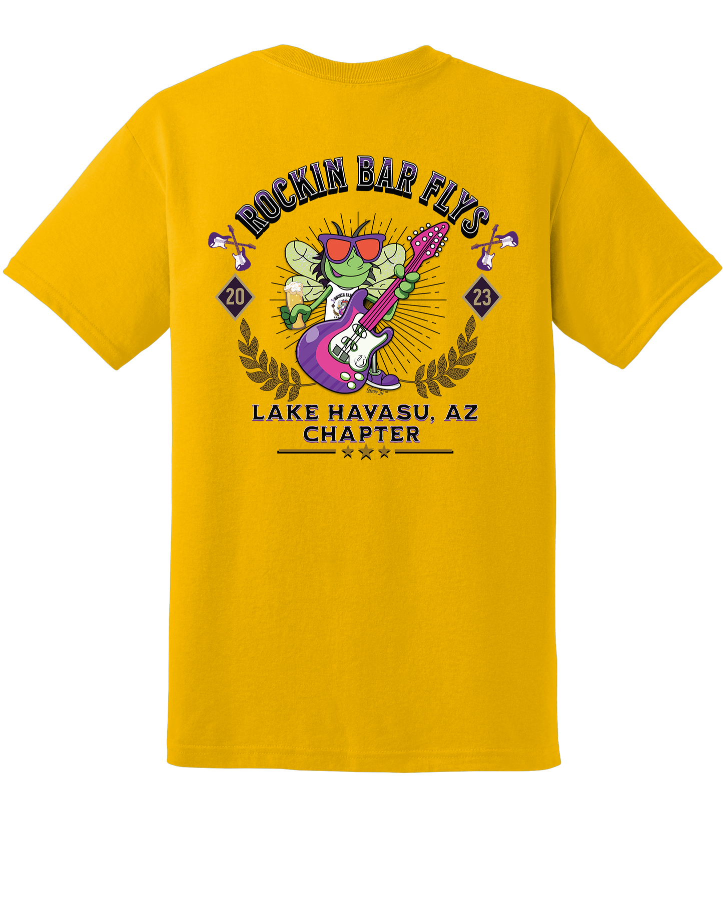 Rockin Bar Flys Unisex Tee - Customizable Chapter - 9 Color Options