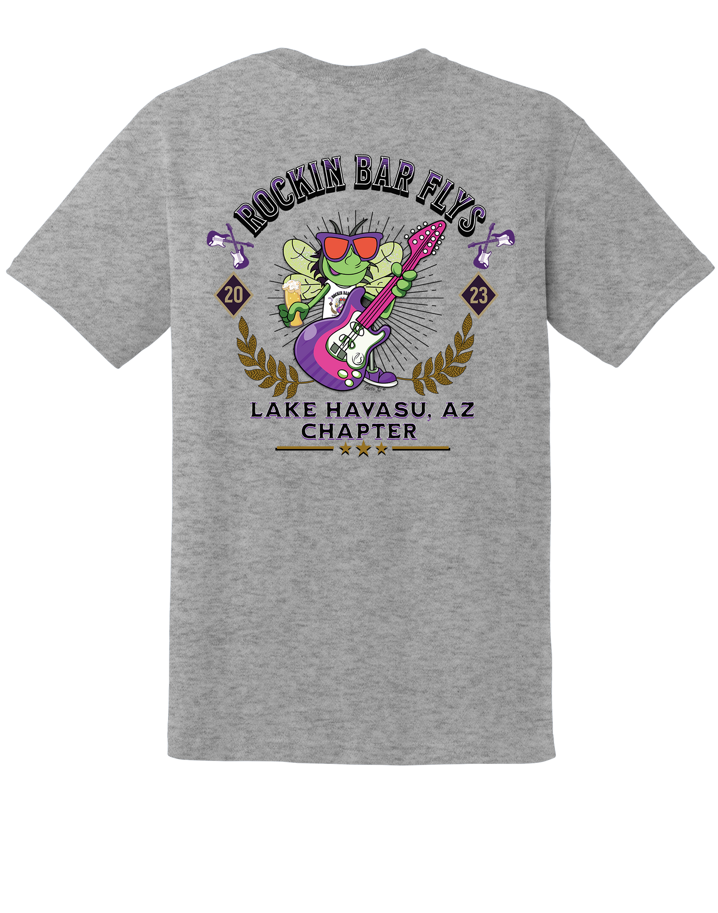 Rockin Bar Flys Unisex Tee - Customizable Chapter - 9 Color Options