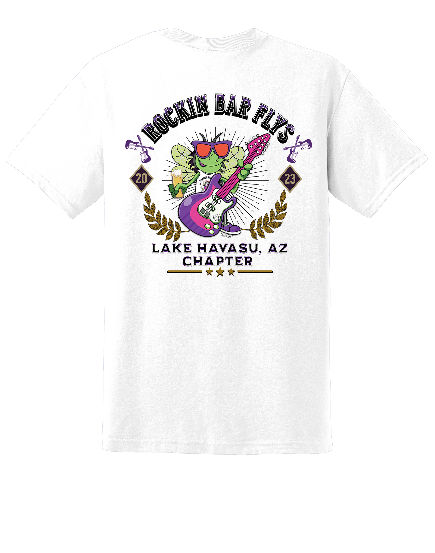 Rockin Bar Flys Unisex Tee - Customizable Chapter - 9 Color Options