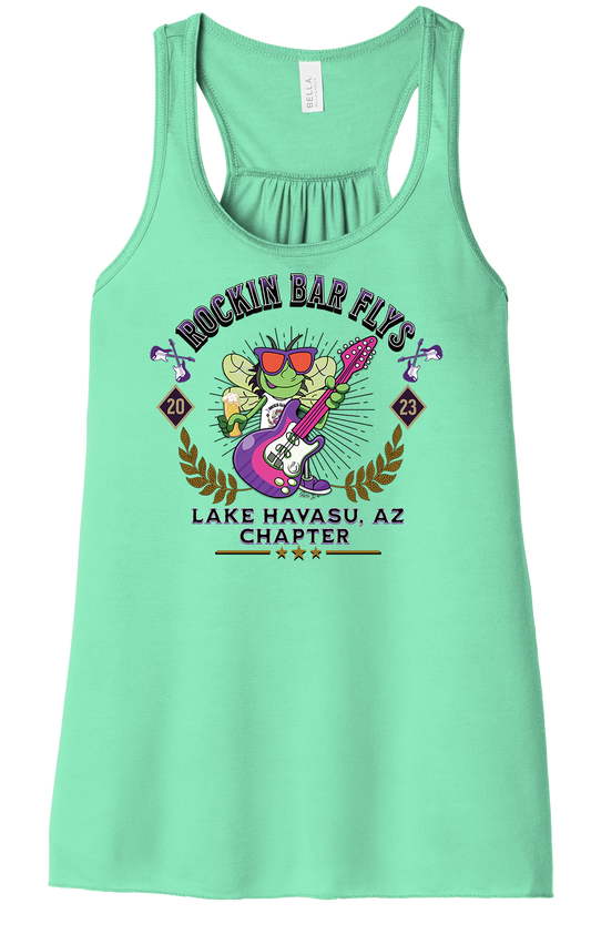 Rockin Bar Flys Womens Racerback Tanks - Customizable City and State - 8 colors