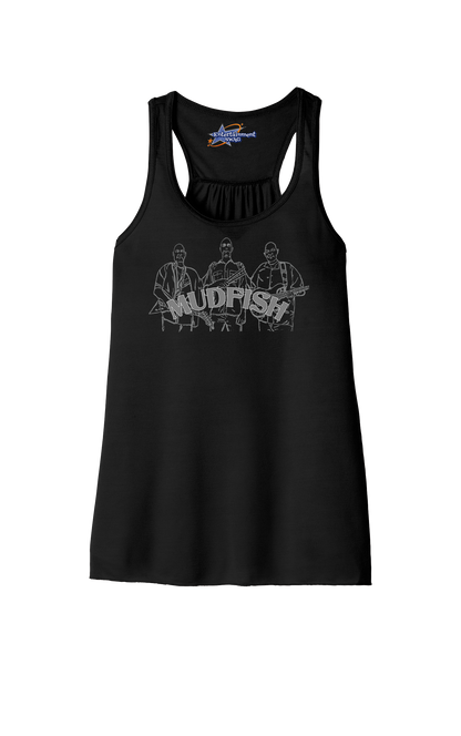 MUDFISH Band Womens Racerback Tanks -many colors