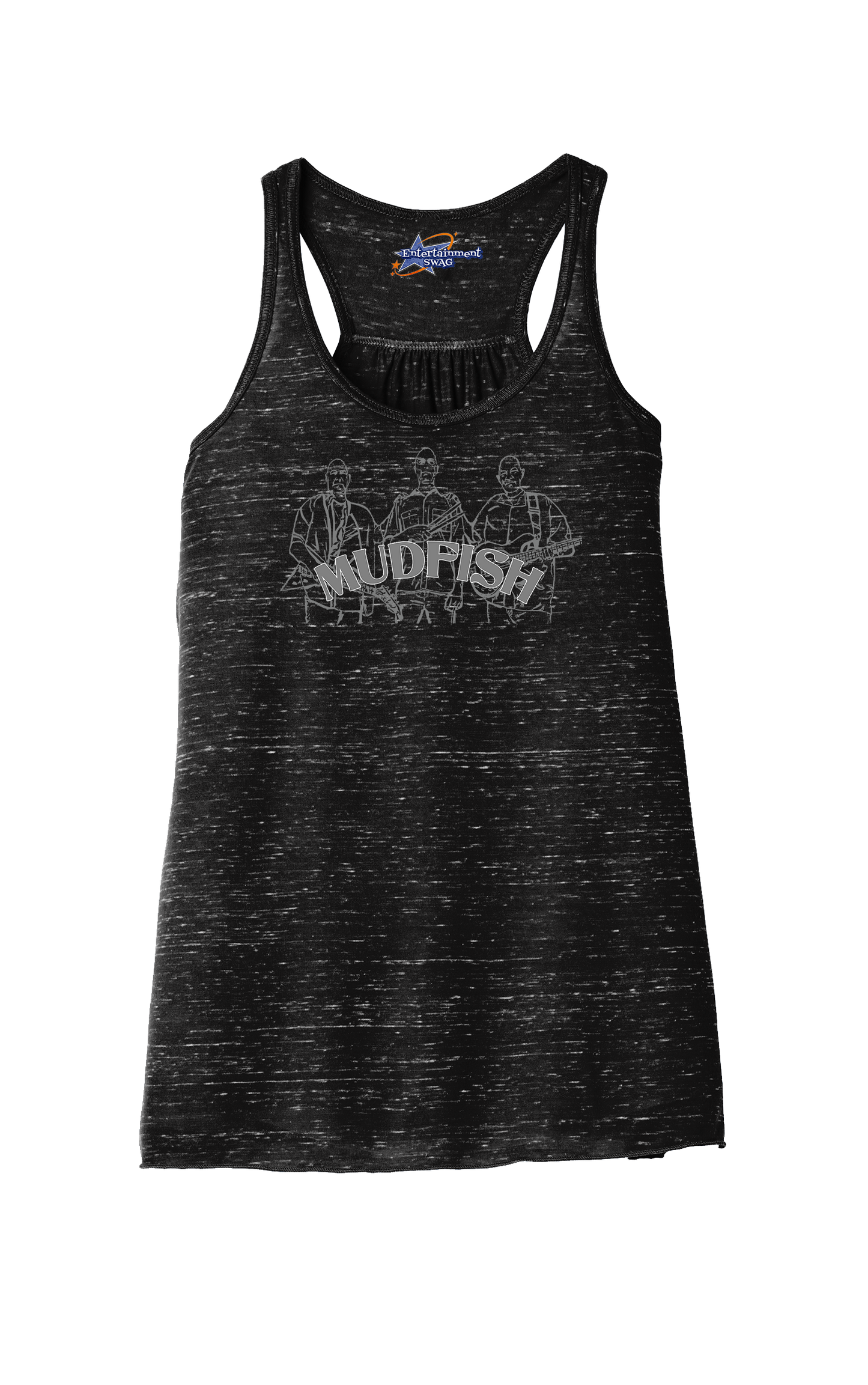 MUDFISH Band Womens Racerback Tanks -many colors