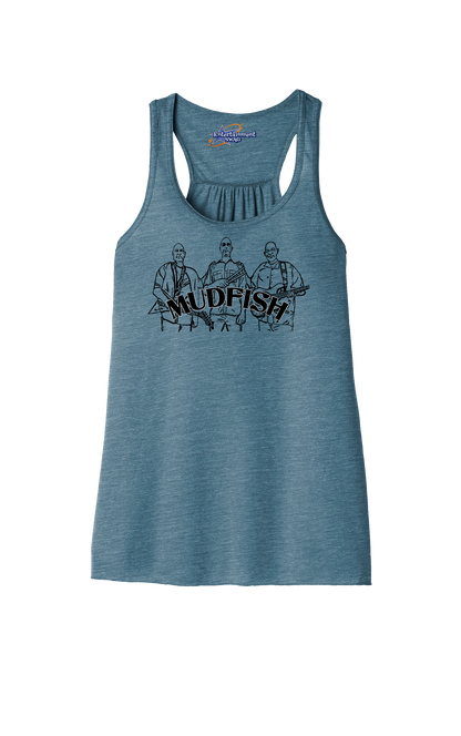 MUDFISH Band Womens Racerback Tanks -many colors