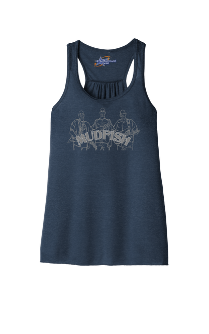 MUDFISH Band Womens Racerback Tanks -many colors