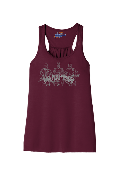 MUDFISH Band Womens Racerback Tanks -many colors