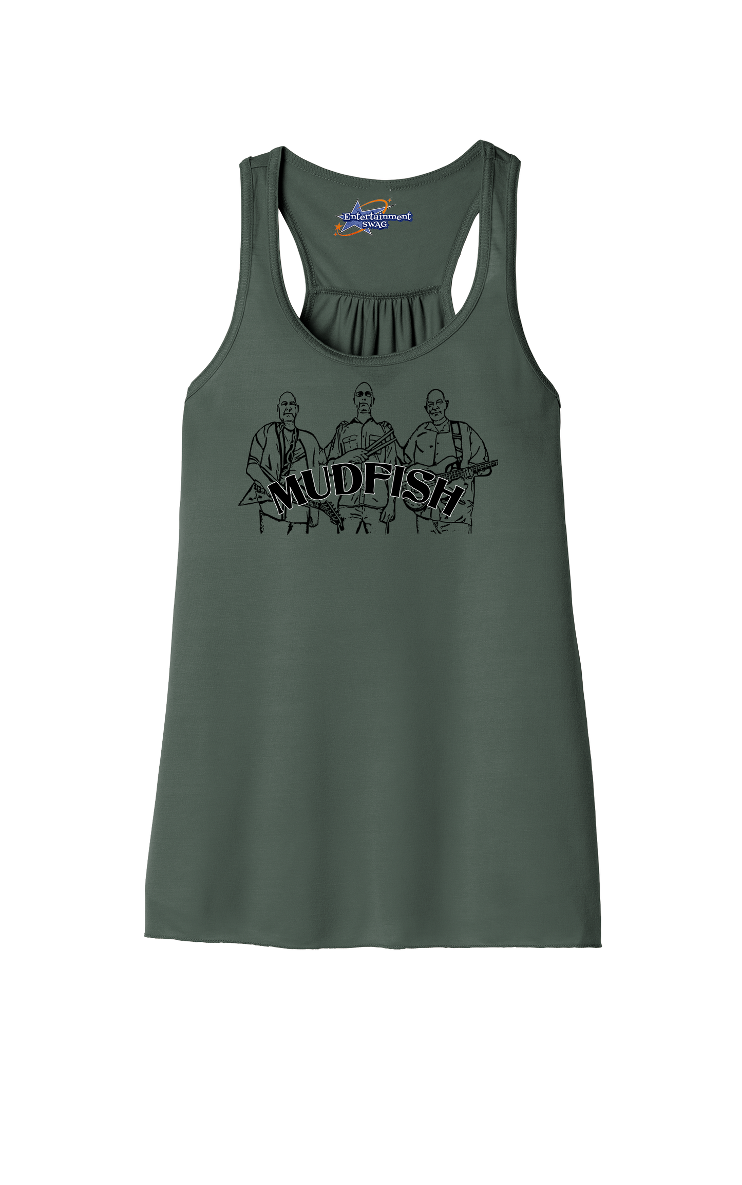 MUDFISH Band Womens Racerback Tanks -many colors