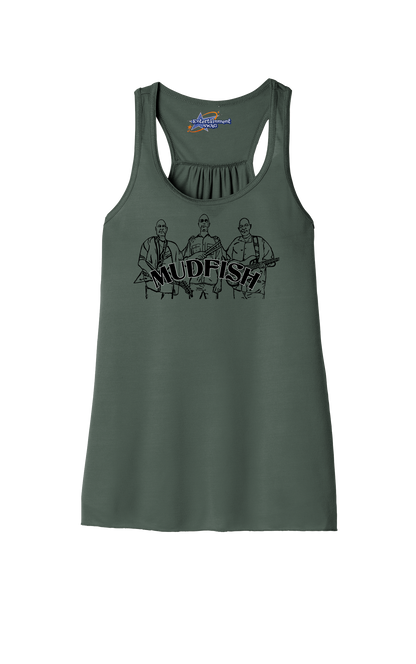 MUDFISH Band Womens Racerback Tanks -many colors