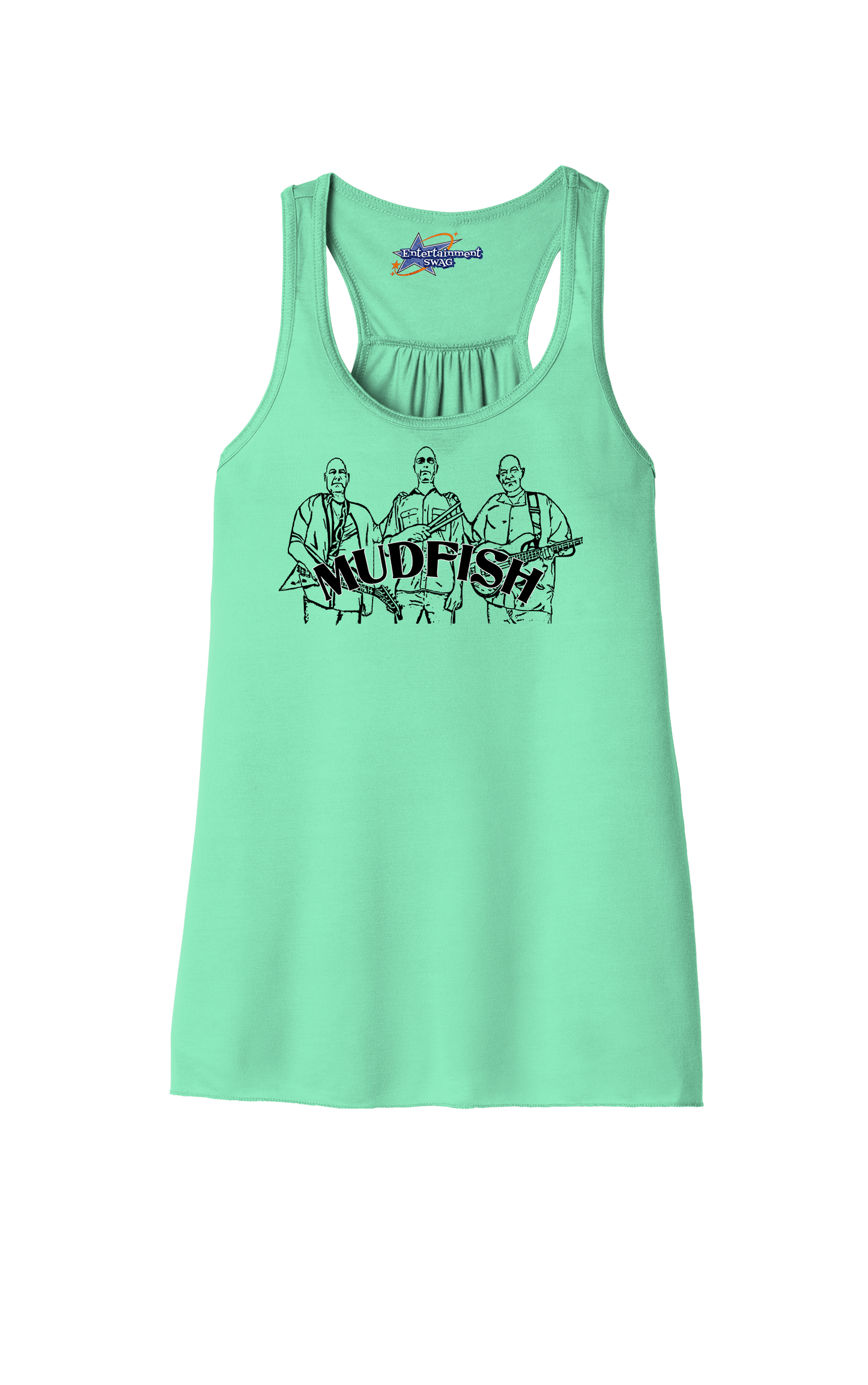 MUDFISH Band Womens Racerback Tanks -many colors