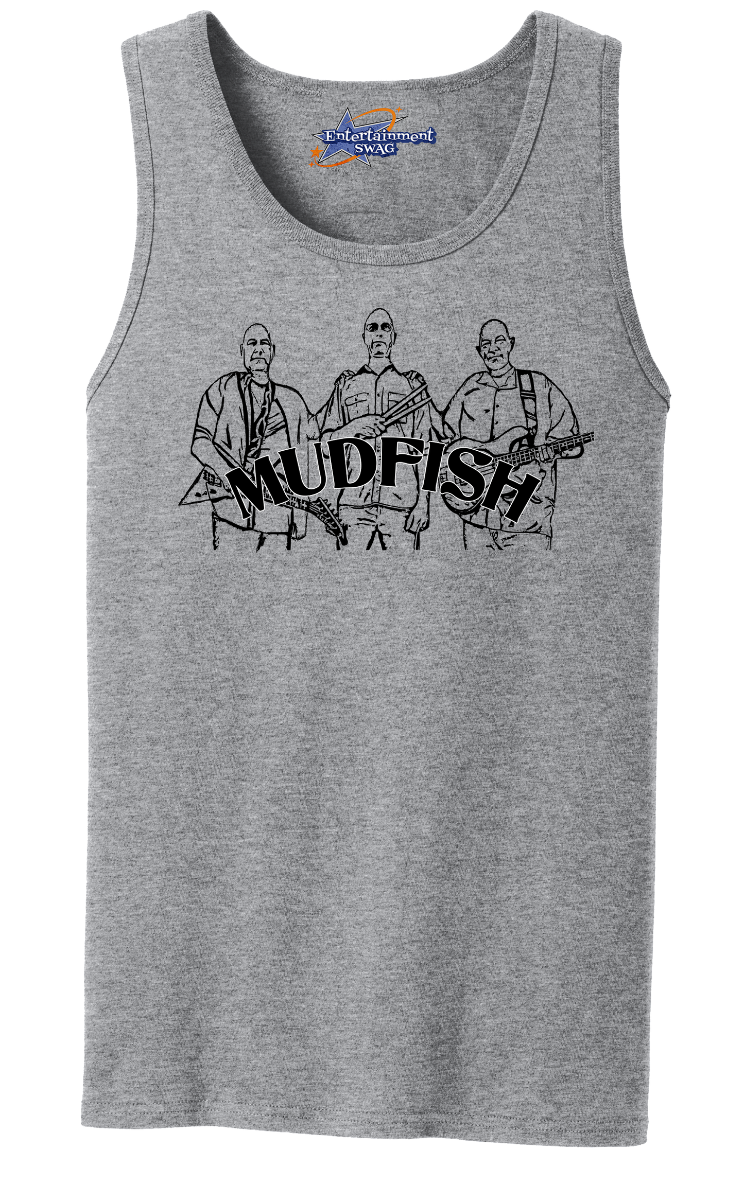 MUDFISH Men's Tank Top - Art on front OR Back. Sizes to 4XL