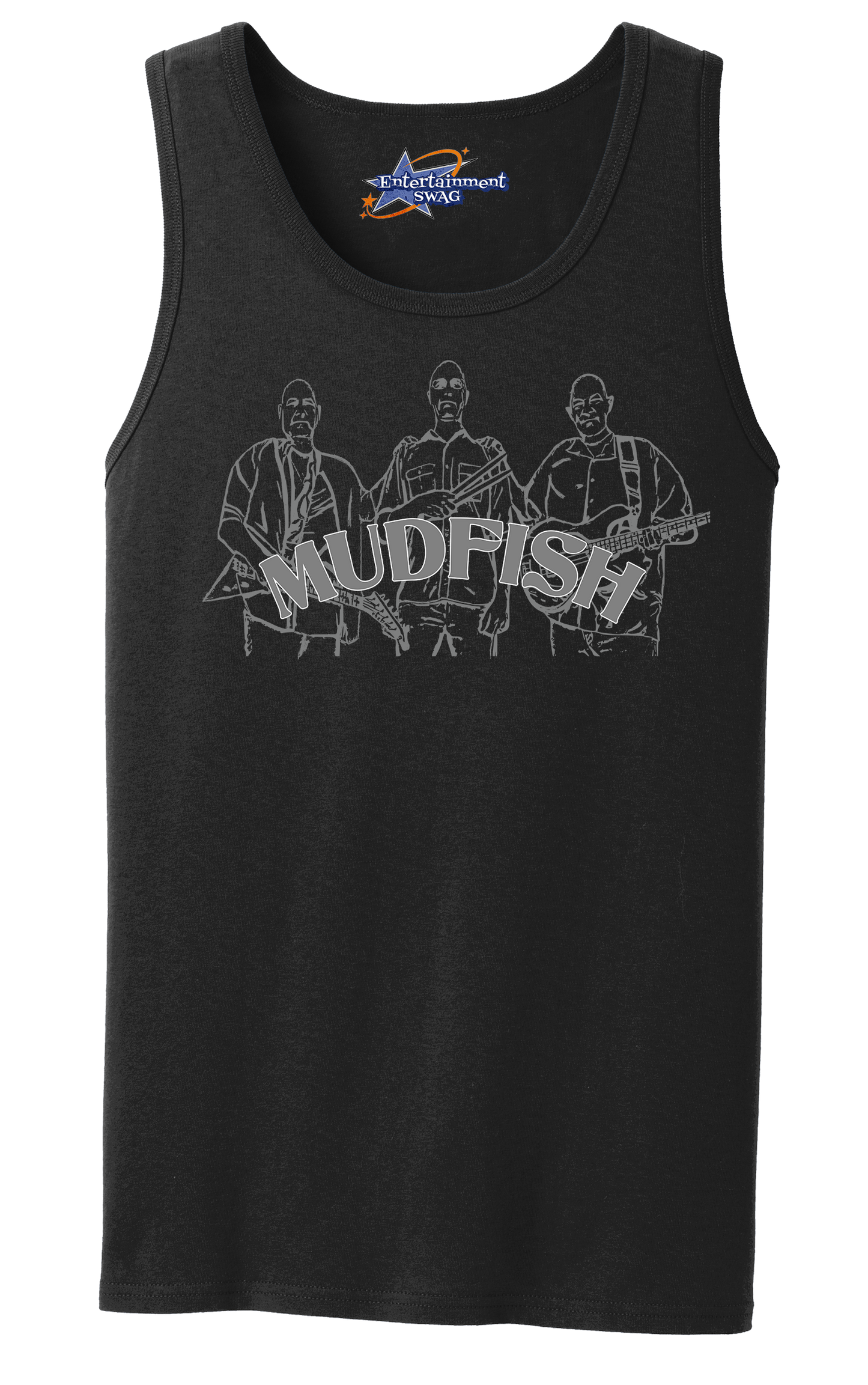 MUDFISH Men's Tank Top - Art on front OR Back. Sizes to 4XL