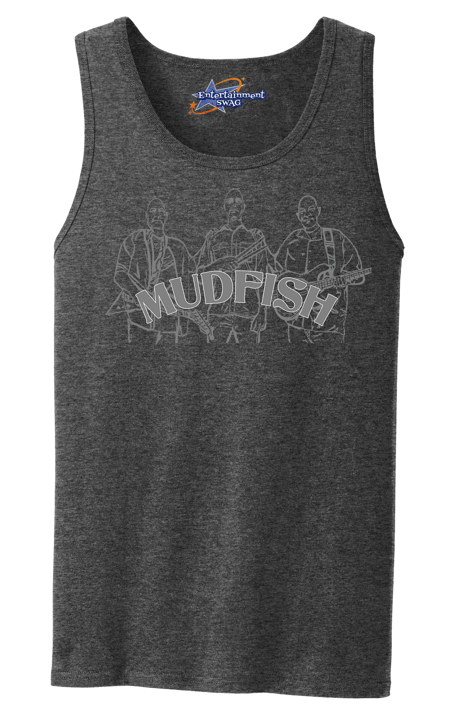 MUDFISH Men's Tank Top - Art on front OR Back. Sizes to 4XL