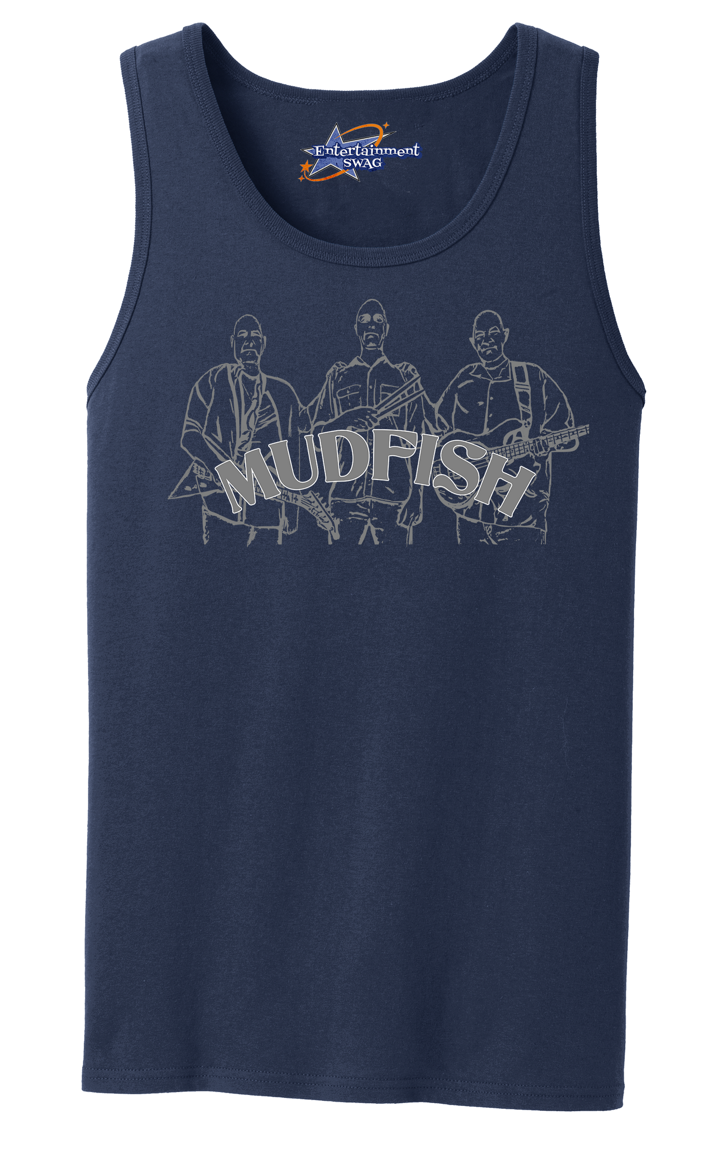 MUDFISH Men's Tank Top - Art on front OR Back. Sizes to 4XL