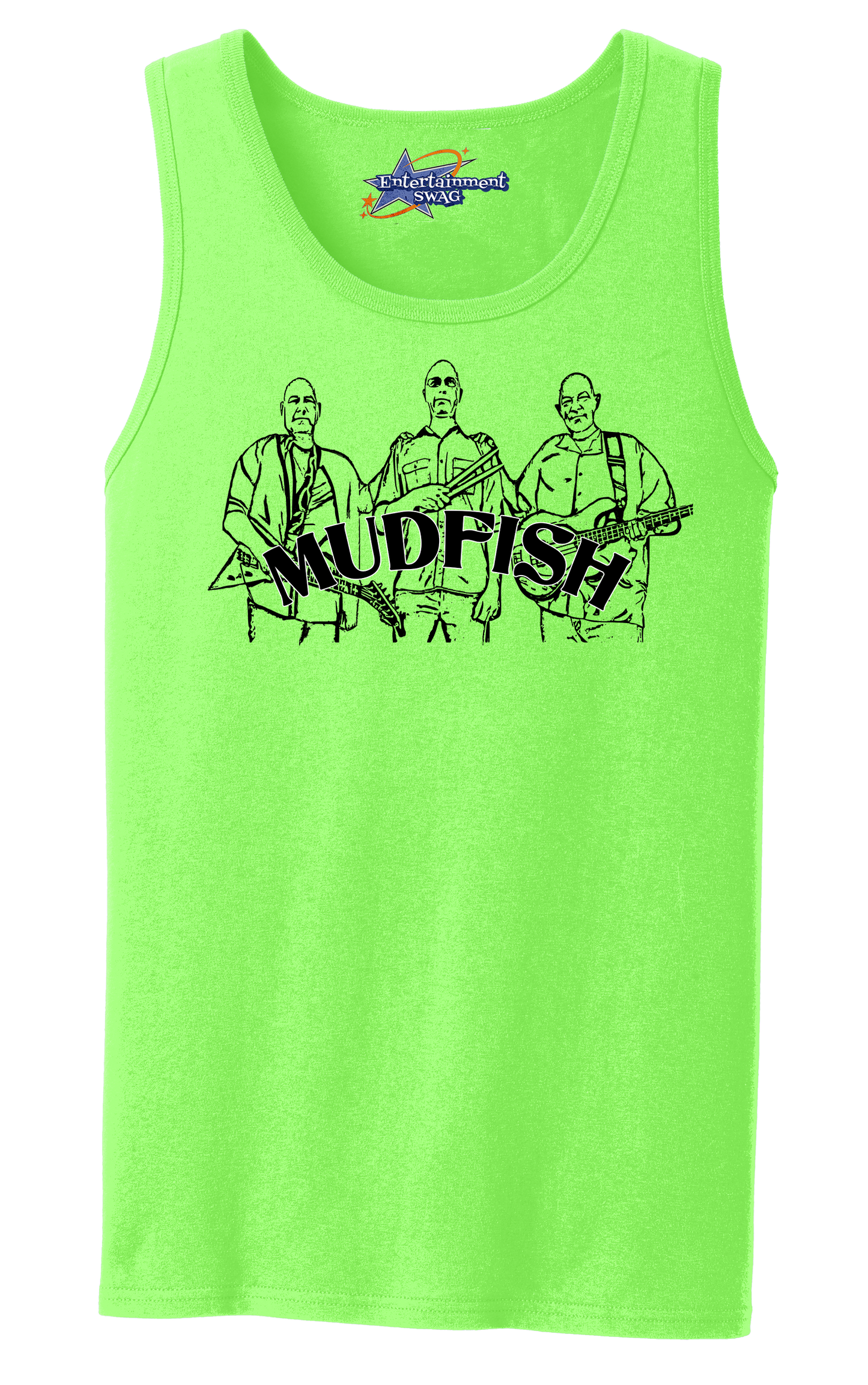 MUDFISH Men's Tank Top - Art on front OR Back. Sizes to 4XL