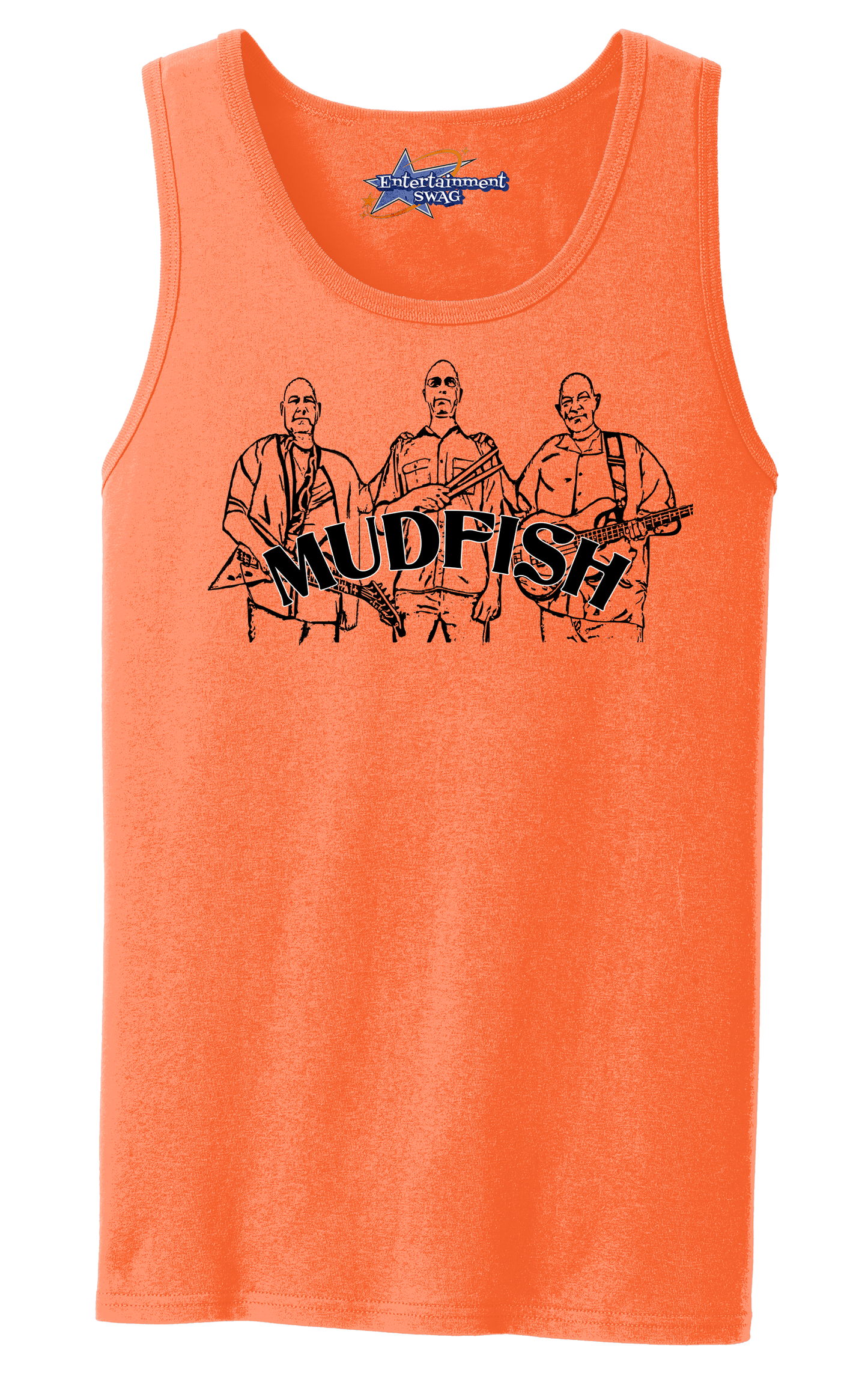 MUDFISH Men's Tank Top - Art on front OR Back. Sizes to 4XL