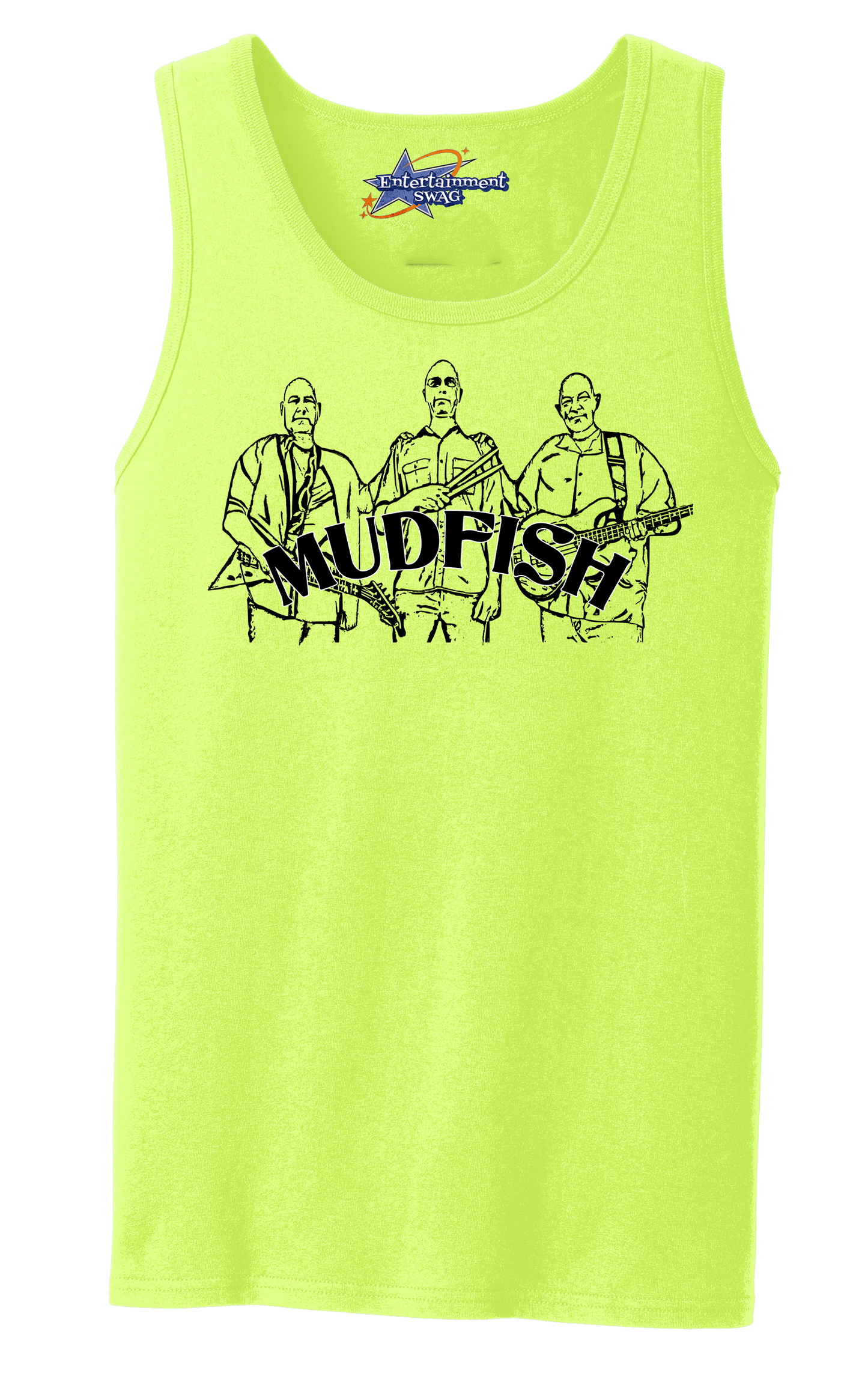 MUDFISH Men's Tank Top - Art on front OR Back. Sizes to 4XL