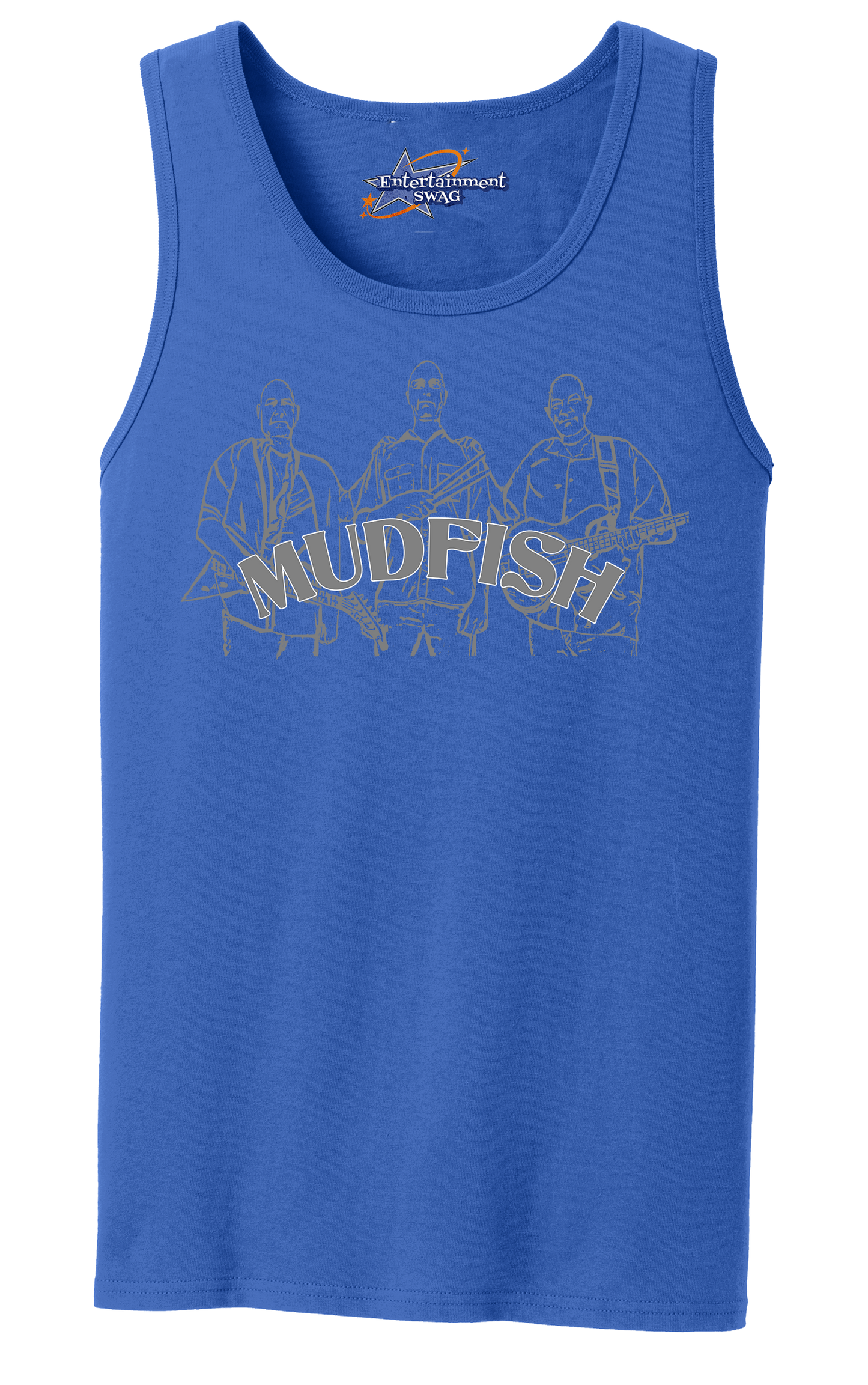 MUDFISH Men's Tank Top - Art on front OR Back. Sizes to 4XL