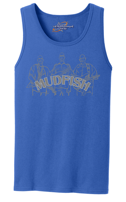 MUDFISH Men's Tank Top - Art on front OR Back. Sizes to 4XL