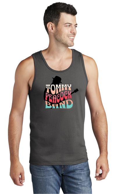Tommy Peacock Retro Men's Tank Top - Art on front OR Back. Sizes to 4XL