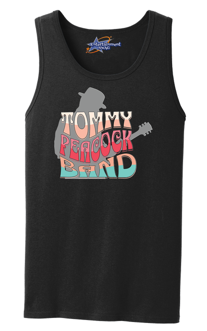 Tommy Peacock Retro Men's Tank Top - Art on front OR Back. Sizes to 4XL