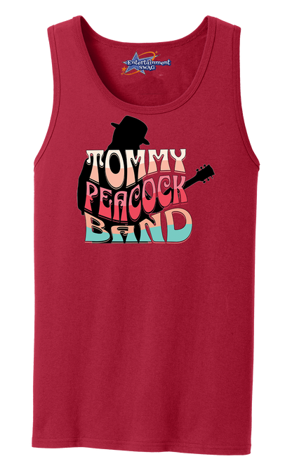 Tommy Peacock Retro Men's Tank Top - Art on front OR Back. Sizes to 4XL