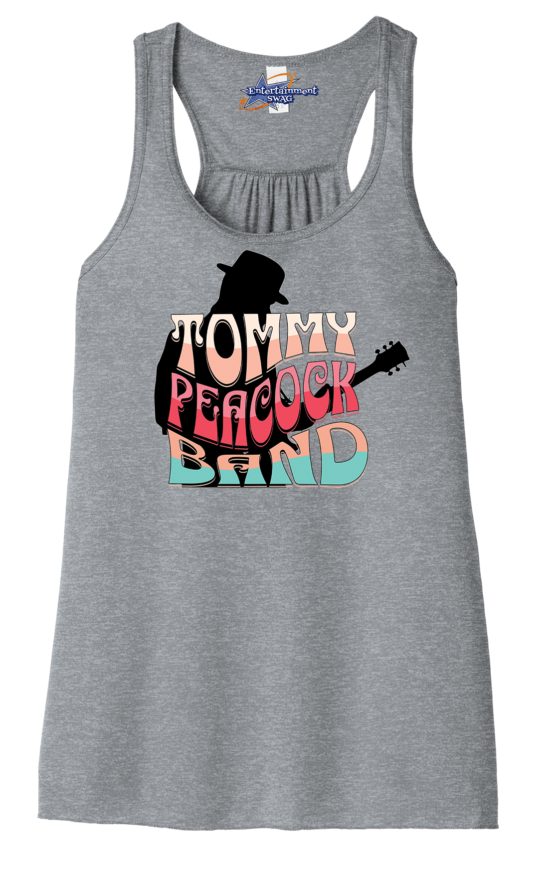 Tommy Peacock Band Retro design Athletic Heather racerback tank top for women