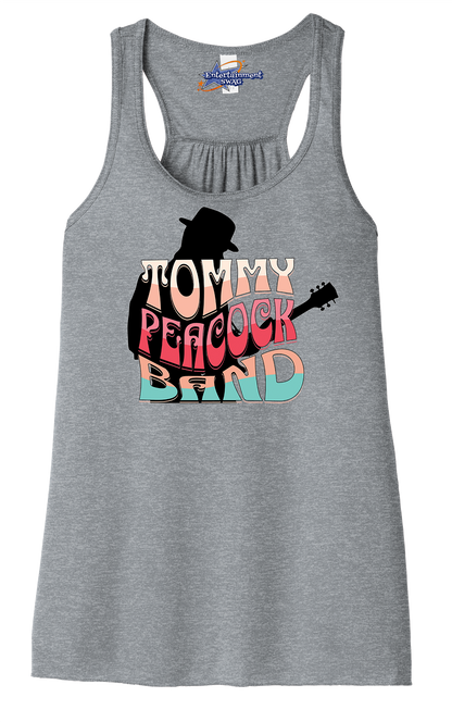 Tommy Peacock Band Retro design Athletic Heather racerback tank top for women