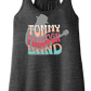 Tommy Peacock Band Retro design Charcoal Black Slub racerback tank top for women