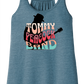 Tommy Peacock Band Retro design Denim racerback tank top for women