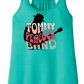 Tommy Peacock Band Retro design Teal racerback tank top for women