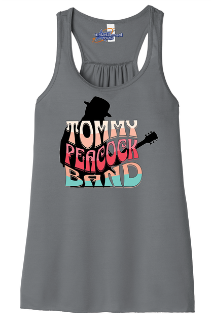 Tommy Peacock Band Retro design Storm color racerback tank top for women