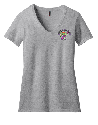 Rockin Bar Flys Womens V-Neck Tee - Customizable Chapter - 4 colors