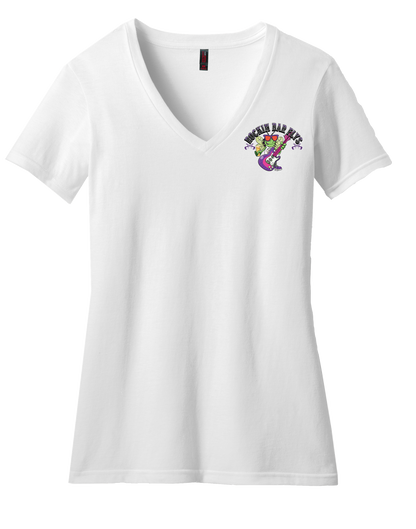 Rockin Bar Flys Womens V-Neck Tee - Customizable Chapter - 4 colors