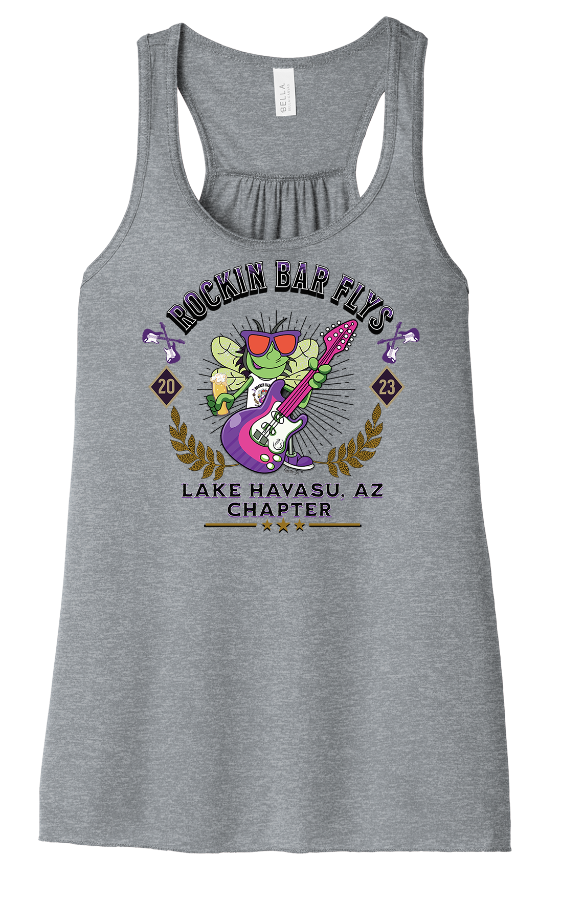 Rockin Bar Flys Womens Racerback Tanks - Customizable City and State - 8 colors