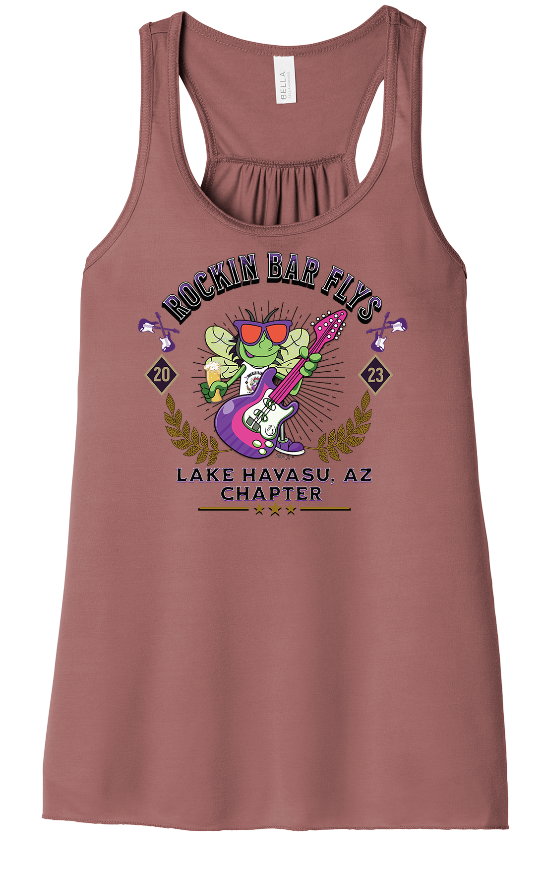 Rockin Bar Flys Womens Racerback Tanks - Customizable City and State - 8 colors