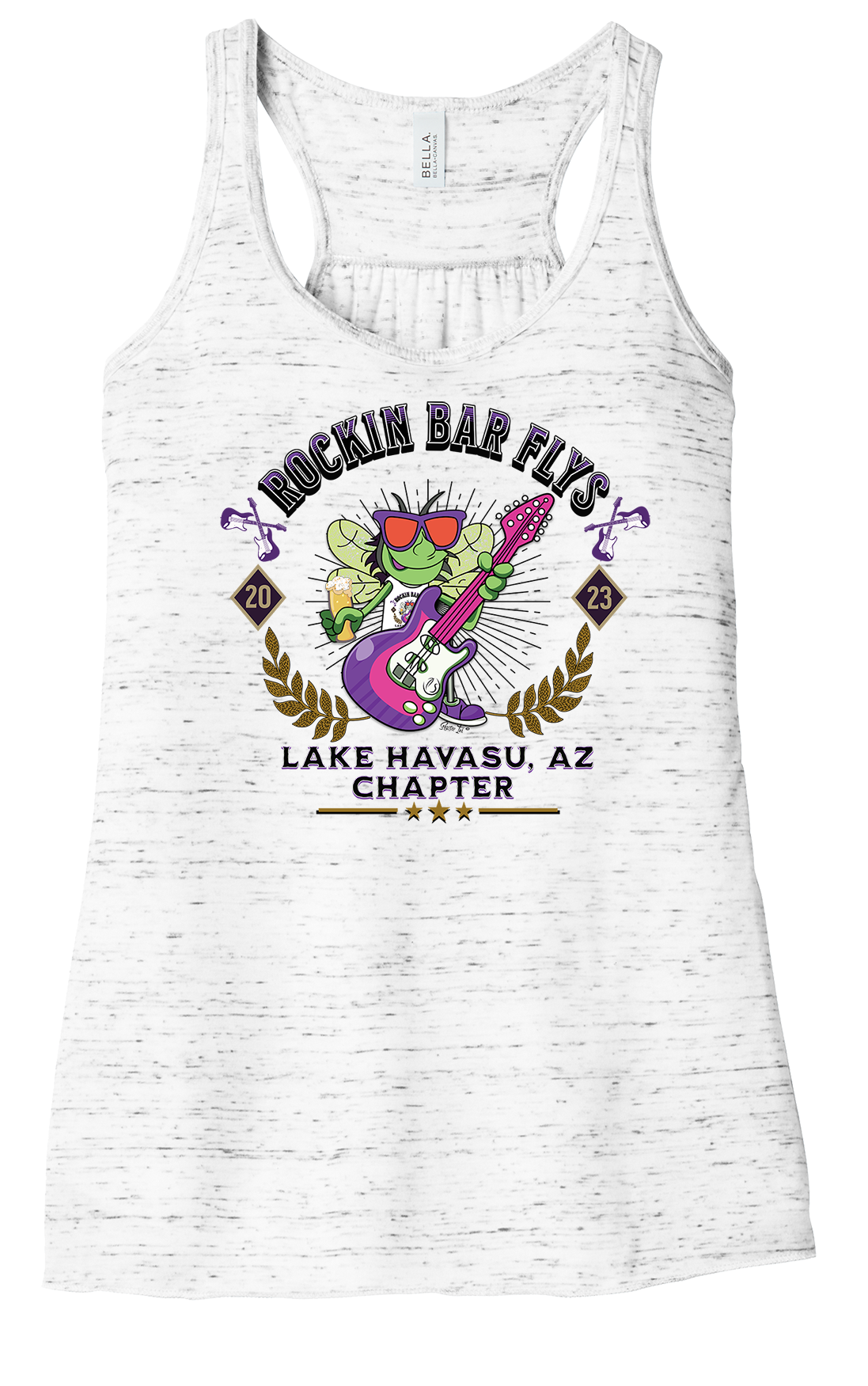 Rockin Bar Flys Womens Racerback Tanks - Customizable City and State - 8 colors